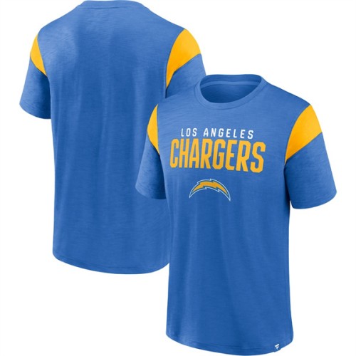Men's Los Angeles Chargers Powder Blue/Gold Home Stretch Team T-Shirt